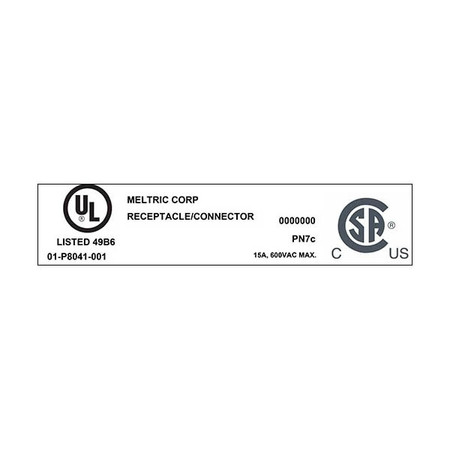 Meltric 01-P8041-001 RECEPTACLE REVERSE INTERIORS 01-P8041-001